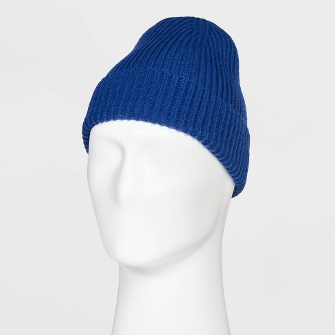 Waffle Beanie — Blue Stars