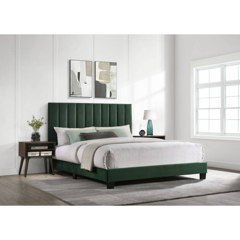 Queen Colbie Upholstered Platform Bed with Nightstands Emerald - Picket House Furnishings, 1 of 13