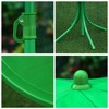 Resenkos 4-Piece Kids Patio Table And Chairs, Frog Pattern,Adjustable Sun Umbrella, Metal, Polyester, Green - 4 of 4