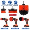 Racxily 3Pcs/Set Drill Brush Power Scrubber Cleaning Brush for Car Carpet Wall Tile Tub Cleaner Combo - 3 of 4