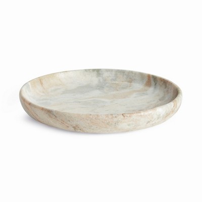 Plum & Post Josephine Tray - Brown/White Marble - Elegant Serving Tray