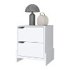 Grungis Modern Nightstand with 2 Drawers,Bedside Table with Wood Sturdy Base for Living Room Bedroom - 4 of 4