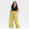 Women's Tie-Front Flowy Wide Leg Pants - Ava & Viv™ - 3 of 3