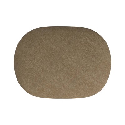 Quinn Mocha Velvet Upholstered Modern Ottoman