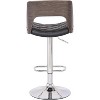 Sapphtopaz Bentwood Bar Stools with Upholstered, Swivel Barstools with Curved Seat and Back, Counter Height Bar Chairs for Kitchen, Living Room - 2 of 4