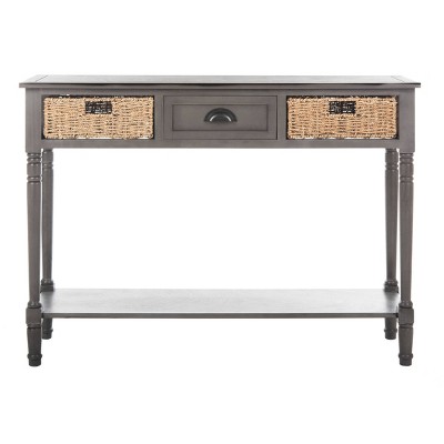 Caguas Console Table with Baskets Gray - Safavieh