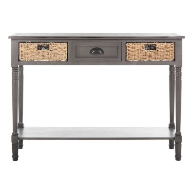 Caguas Console Table with Baskets Gray - Safavieh