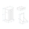 GlasFlength Decorative Storage Cabinet 1-Drawer and Tilt-Out Trash Cabinet, Free Standing Home Organizer, for Kitchen, White, 19.68"*13.77"*35.62" - 3 of 4