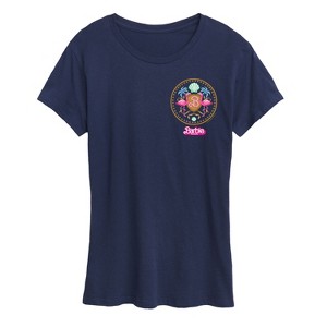 Women's - Barbie - Barbie Crest Full Color Short Sleeve Graphic T-Shirt - 1 of 4