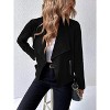 Coolmee Womens Faux Suede Jackets Dressy Casual Lapel Long Sleeve Open Front Cropped Outerwear Coats with Pocket - 4 of 4