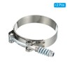 Unique Bargains 304 Stainless Steel T-Bolt Connecting Hose Clamps 2 Pcs - 3 of 4