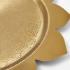 Diwali 15"x15" Metal Serving Tray Gold - 3 of 3