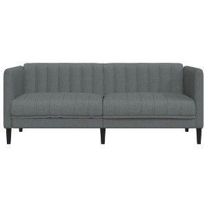 vidaXL Sofa Dark grey Polyester fabric, plywood, solid wood, foam 2-seater - 1 of 4