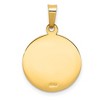 Black Bow Jewelry 14k Yellow Gold Solid Saint Anthony Medal Pendant, 15mm - 3 of 4