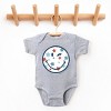 The Juniper Shop SmileyWorld Patriotic Star Wink Baby Short Sleeve Bodysuit - NB - Heather Grey - 2 of 4