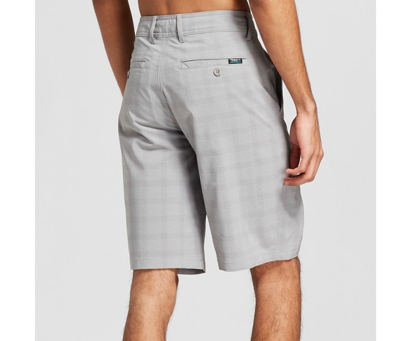 Men's Plaid 10.5" Broadband Hybrid Swim Shorts - Trinity Gray 30