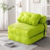 Hooseng Convertible Floor Couch Lazy Sofa, Corduroy Upholstered Folding Futon Sofa Bed With Adjustable Backrest, Foldable Lounge Mattress With Pillow - 2 of 4