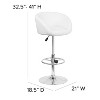 Emma and Oliver Barrel Back Swivel Adjustable Height Barstool with Chrome Base - 4 of 4