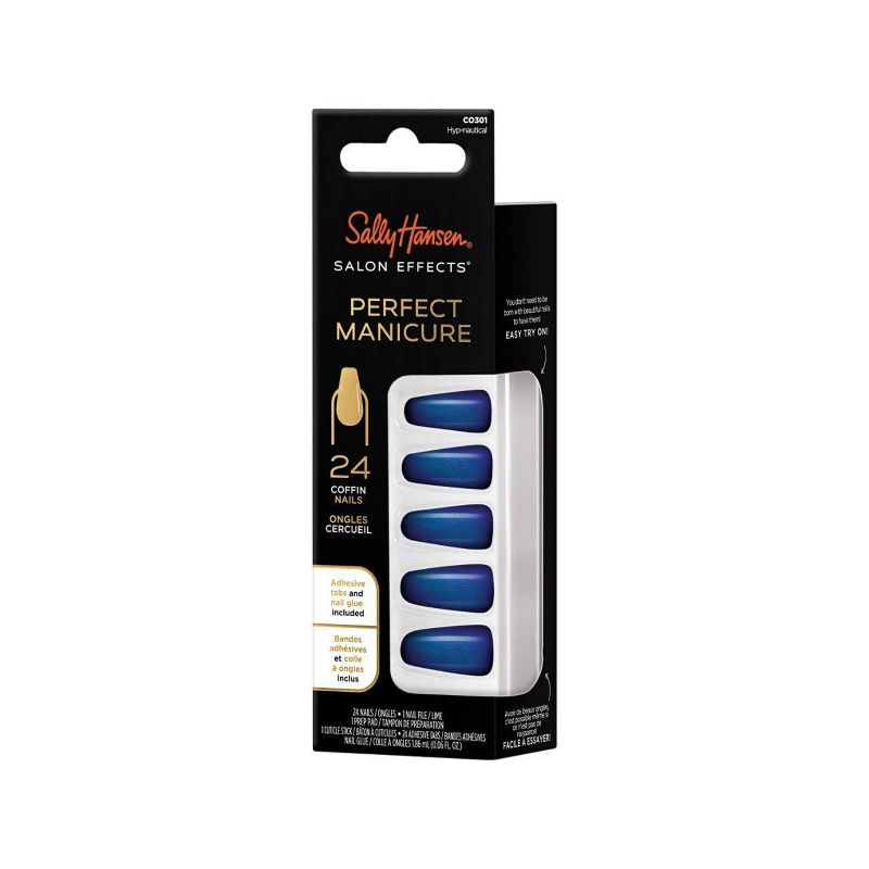 Sally Hansen Salon Effects Perfect Manicure Press-On Nails Kit - Coffin - Hyp-Nautical - 24ct, 5 of 7