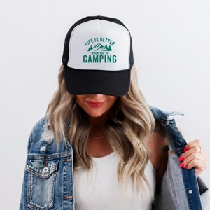 Simply Sage Market Life Is Better When You're Camping Foam Trucker Hat - 1 of 3