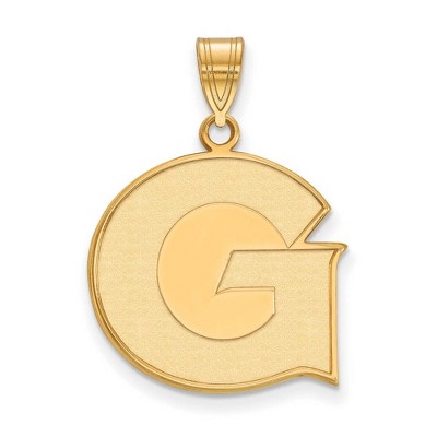 Black Bow Jewelry 14k Yellow Gold Georgetown Hoyas NCAA Large Pendant
