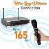 Pyle Wireless Microphone System - UHF Bluetooth PA Public Address Mic System with (2) Handheld Mics, Desktop USB Powered - 4 of 4