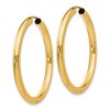 Black Bow Jewelry 3mm x 35mm 14k Yellow Gold Polished Endless Tube Hoop Earrings - 2 of 4