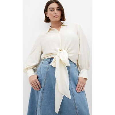 Women's Plus Size Rosabella Shirt - butter | CITY CHIC