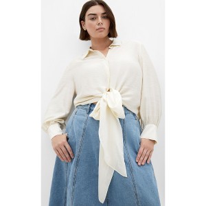 Women's Plus Size Rosabella Shirt - butter | CITY CHIC - 1 of 4