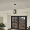 4" Walker Hill Outdoor Clear Glass Pendant Matte Black - EGLO: Foyer Lighting, Adjustable Height, E26 Socket - 3 of 4