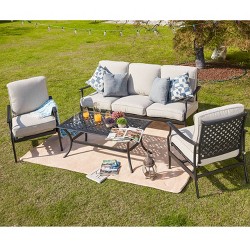 4pc Outdoor Patio Seating Set - Gray - Patio Festival : Target