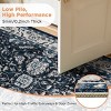 AMERLIFE Foldable Washable Medallion Area Rug, Turkish Vintage Style, Non-Slip Soft Carpet, Entryway - 4 of 4