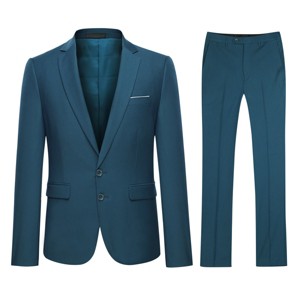 Cloudstyle Men's 2-Piece Suits Slim Fit 2 Button Dress Suit Jacket Blazer & Pants Set - 1 of 4
