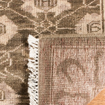 Hand-Knotted Traditional Oushak 6' x 9' Wool Area Rug in Brown
