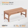VINGLI Outdoor Bench, All-Weather Patio Bench, Poly Lumber Oversized Park Bench 800 lbs Weight Capacity for Garden Porch Balcony - 3 of 4