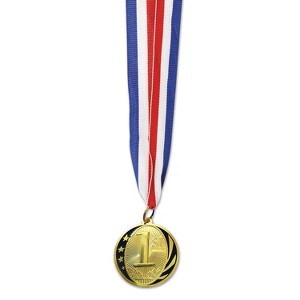Place Medal w/Ribbon, 30"and 2" Medal, (6/Pkg) - 1 of 1