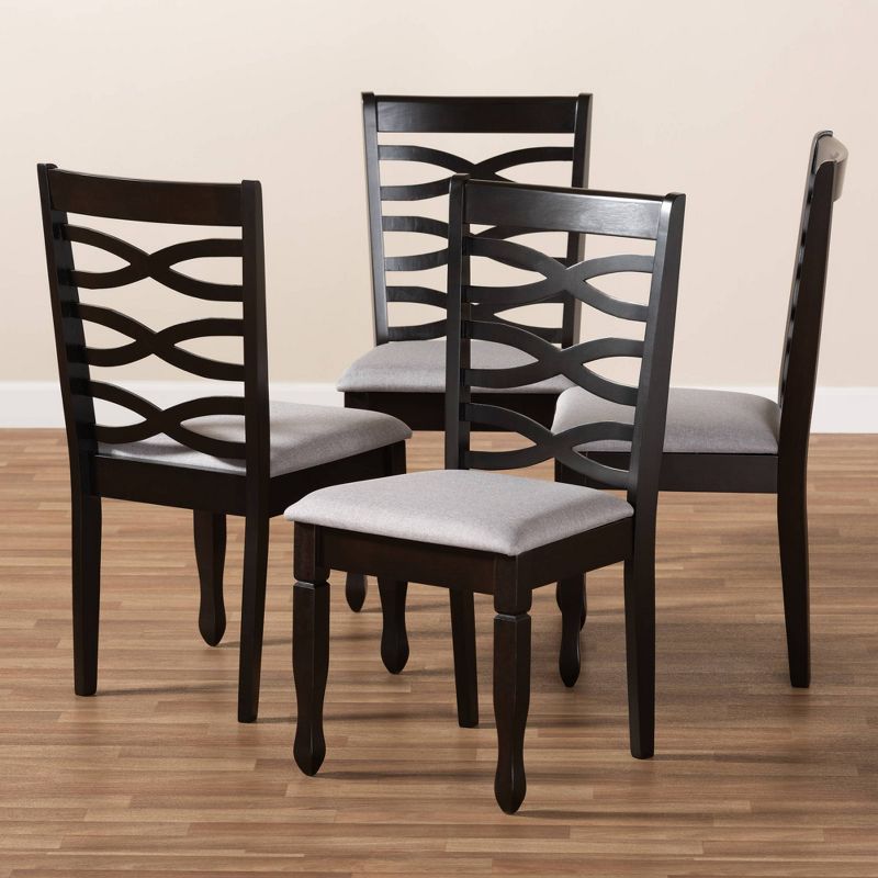 4pc Lanier finished Wood Dining Chairs - Baxton Studio, 4 of 9