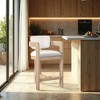 Meridian Furniture,Sacha Cream Velvet Stool - 2 of 4