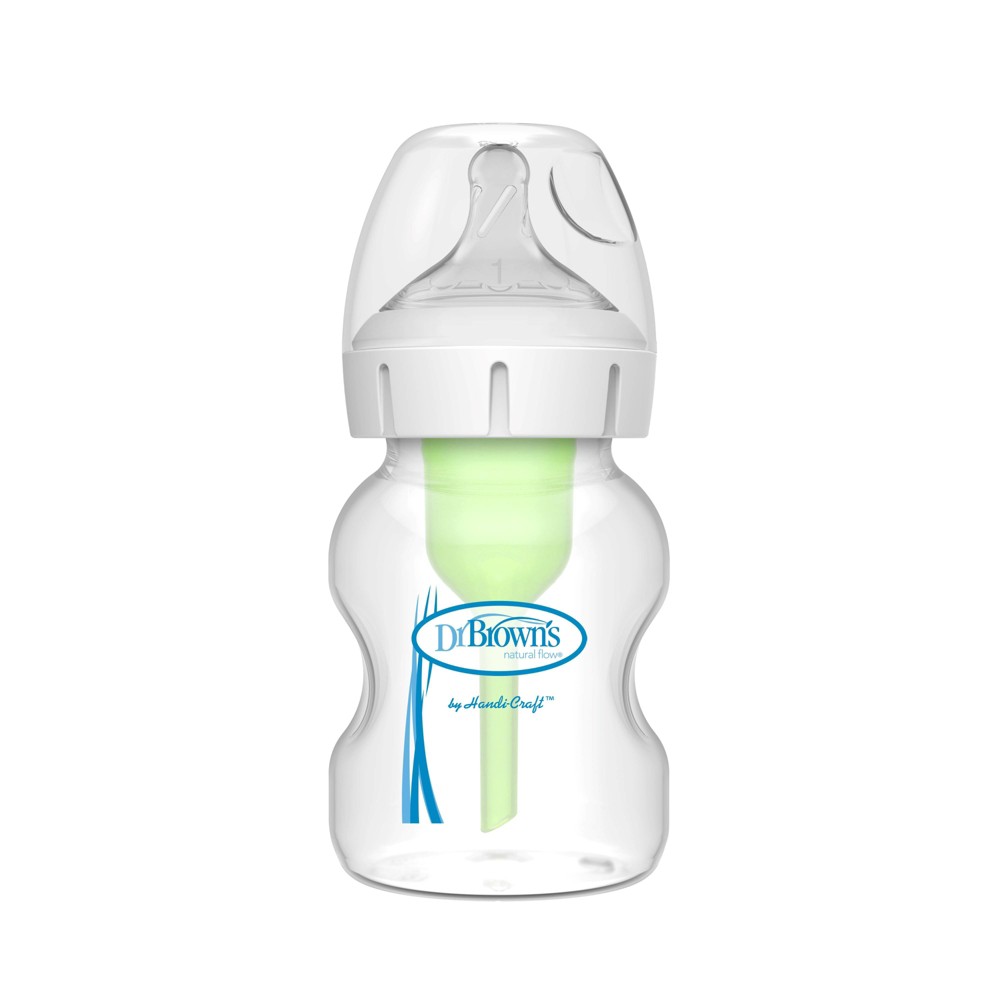Photos - Baby Bottle / Sippy Cup Dr.Browns Dr. Brown's 5oz Anti-Colic Options+ Wide-Neck Baby Bottle with Level 1 Slo 