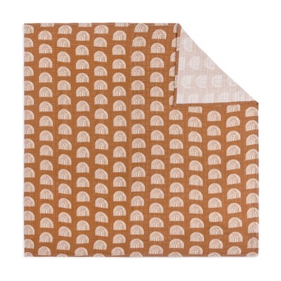 Terracotta Rainbow Organic Cotton Muslin Swaddle Blanket
