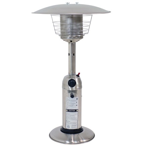 AZ Patio Heaters Hiland Hammered Silver Tabletop Propane Patio Heater -  Patio Fever