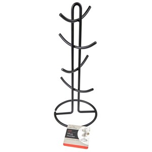 Spectrum Diversified Euro 8 Mug Holder Black: Metal Kitchen Storage, Glassware Organizer, Hand Wash, 21.5" x 11.75" x 7.25" - 1 of 4