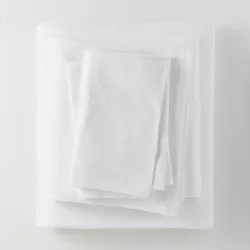 Queen Jersey Solid Sheet Set White - Casaluna™