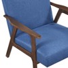 NicBex 1pc Accent Chair with Solid Rubberwood Frame Lounge Chair Reading Chair Comfy Chair Home Furniture for Living Room, Blue - 4 of 4