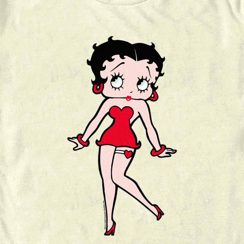Men's Betty Boop Red Outfit Cute Pose T-Shirt, 2 of 5