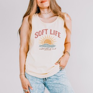 Simply Sage Market - Women's Garment Dyed Graphic Tank Top - Soft