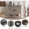 Farmhouse Console Table with 2-Door Cabinet & 2 Drawers, Coffee Bar, Sofa Tables Buffet Sideboard for Kitchen, Hallway, Dining, Living Room - 4 of 4
