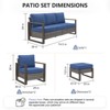 Gymojoy 5 Pieces Outdoor Patio Sofa Club Chair with Ottoman Set - 2 of 4