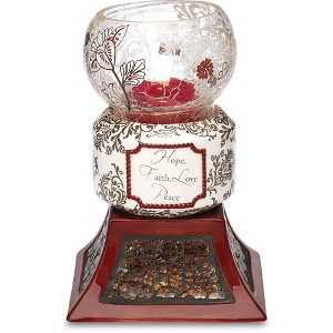 Pavilion Gift Company - Hope, Faith, Love, Peace - 5.5" Tealight Holder - Candle Holders - 1 of 3