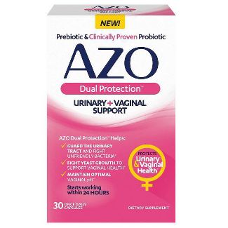 AZO Dual Protection Clinically Proven Women's Probiotic for Urinary + Vaginal Support - 30ct